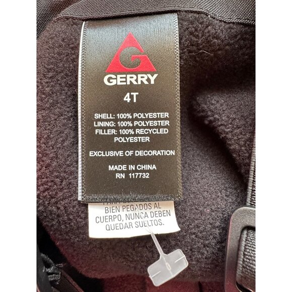 Gerry Size 4T Black Overall Insulated Snow Pants Unisex Excellent - Picture 3 of 10